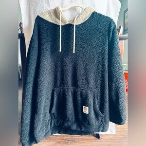 ZAFUL Unisex Fur Fleece Streetwear Hoodie Pullover Sweatshirt w/Front Straps M